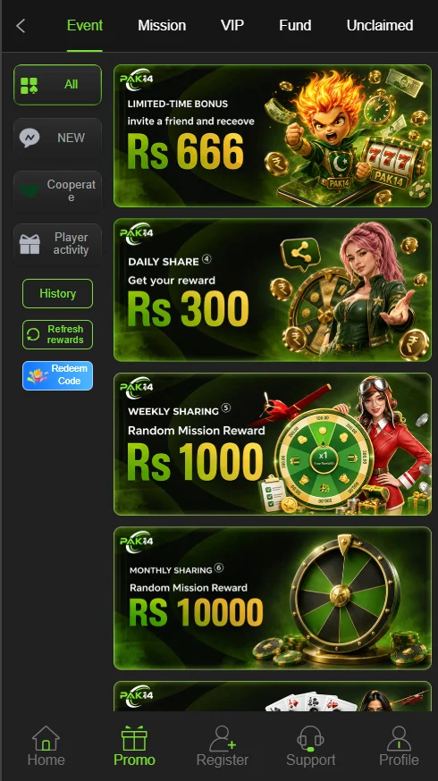 PAK14 Game Promotion Bonus