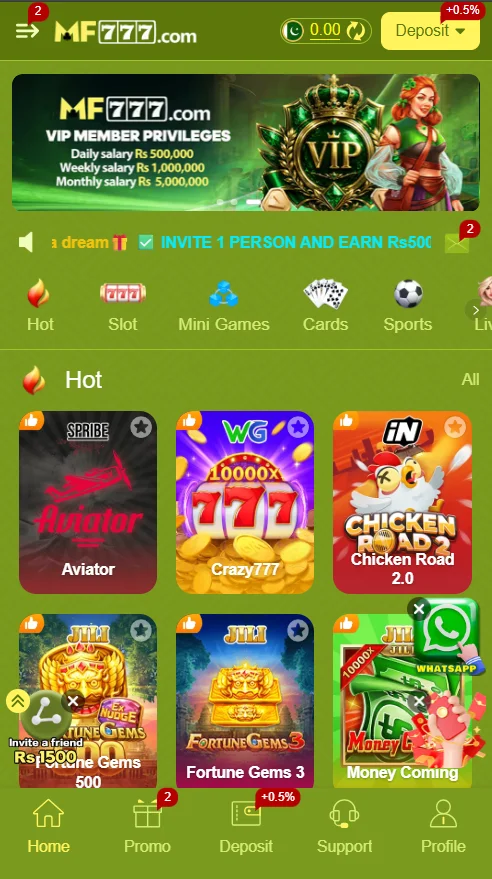 MF777 Game Lobby Image