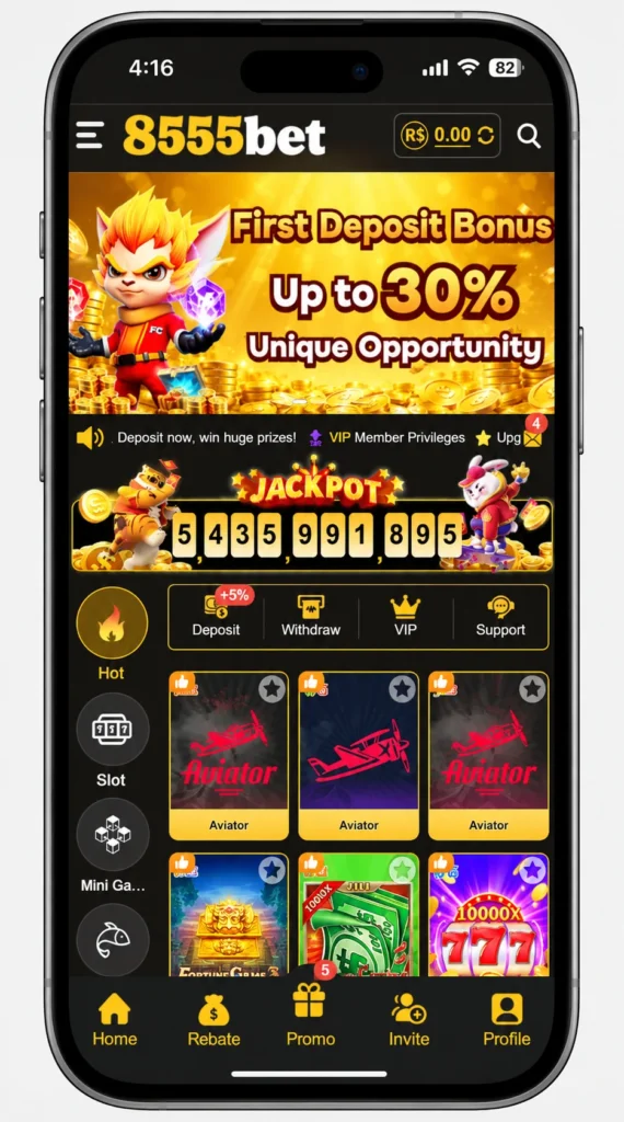 8555Bet Game Lobby Image