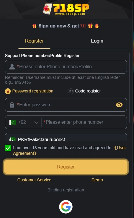 718 SP Game Login