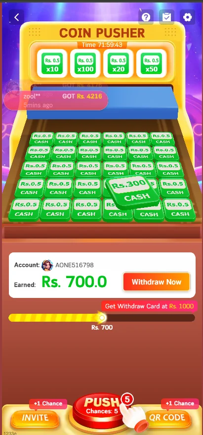 Aone777 Game promotion Bonus