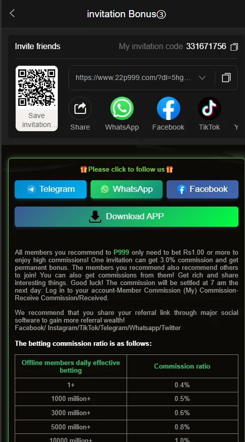 P999 Game Referral Bonus