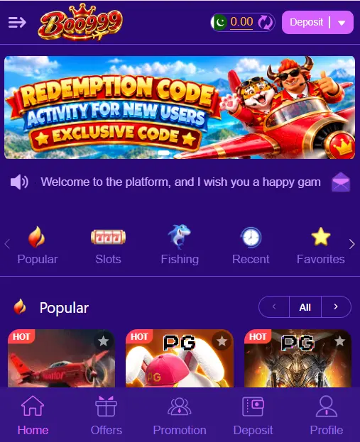 Boo999 Game home page image