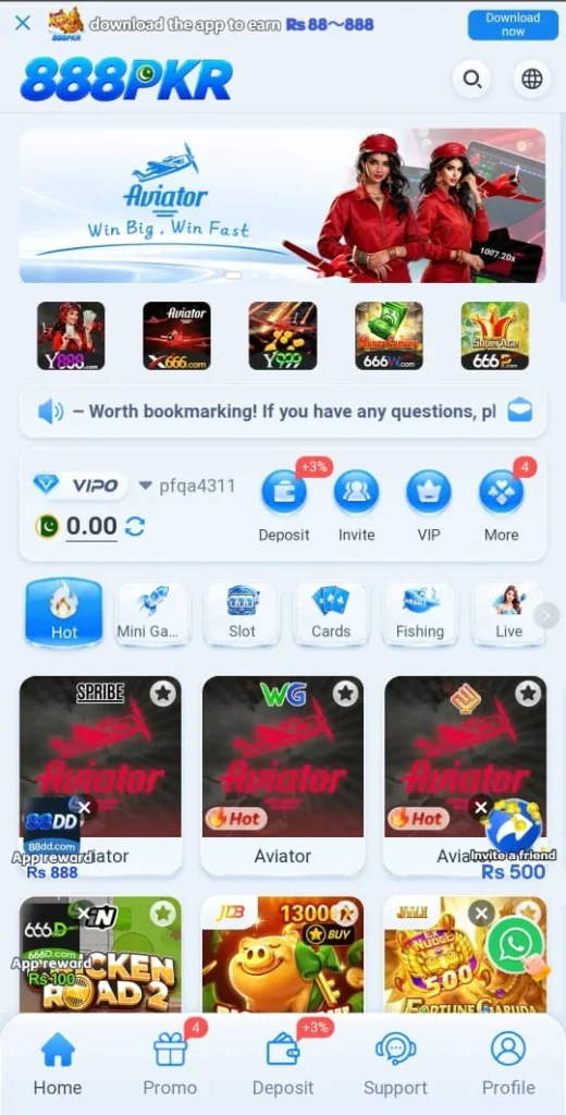 888 PKR Game Internal image