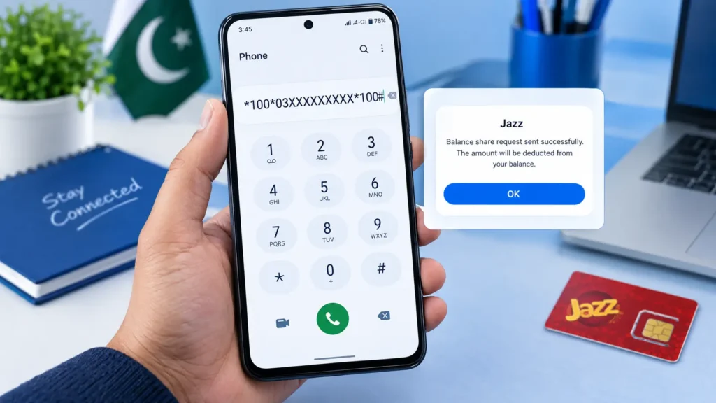 Mobile Balance Share Codes in Pakistan 2026